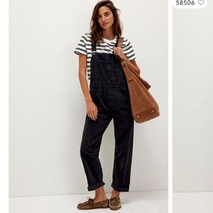 We The Free Black Denim Overalls